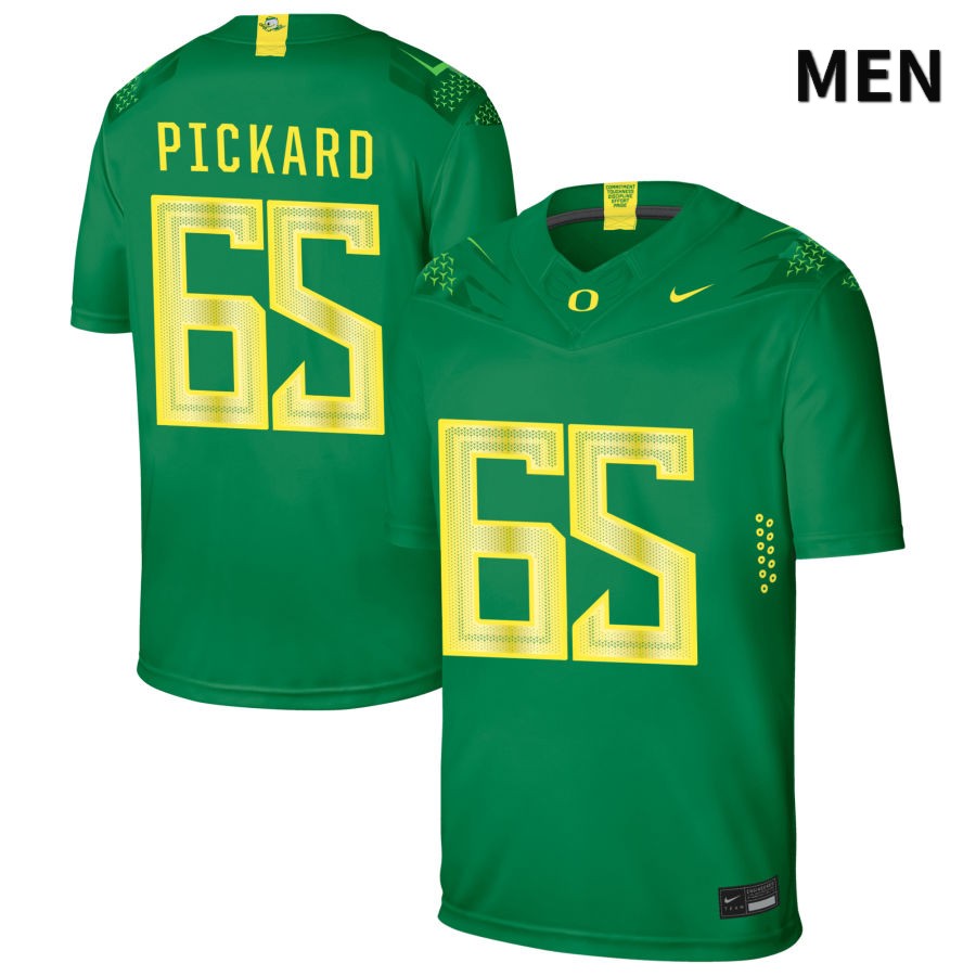 Oregon Ducks Men's #65 Charlie Pickard Football College Authentic Green NIL 2022 Nike Jersey UWB65O8N